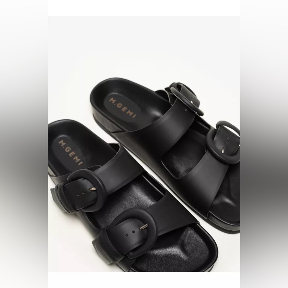 M.Gemi Matilde Due Black Slide Sandal Size 38.5